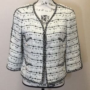Edward Achour Paris cropped tweed jacket NWOT